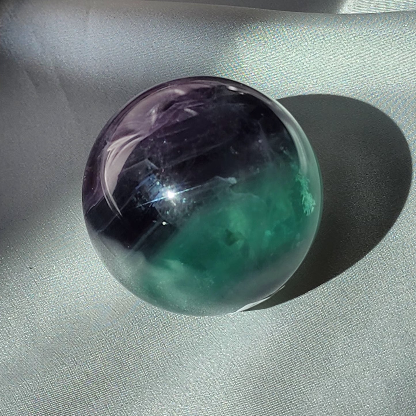 Mint & Purple Fluorite Spheres