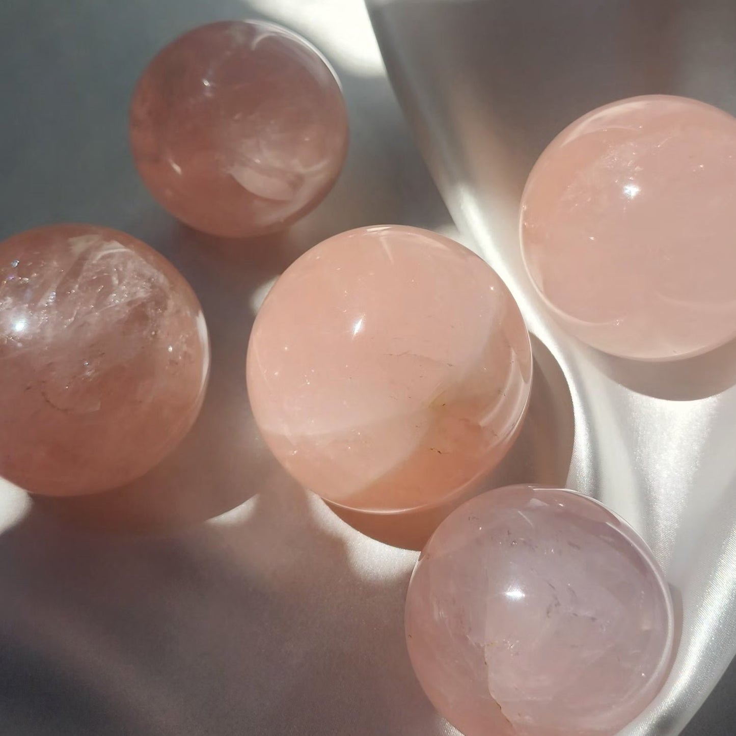 Rose Quartz Spheres (with Asterism)