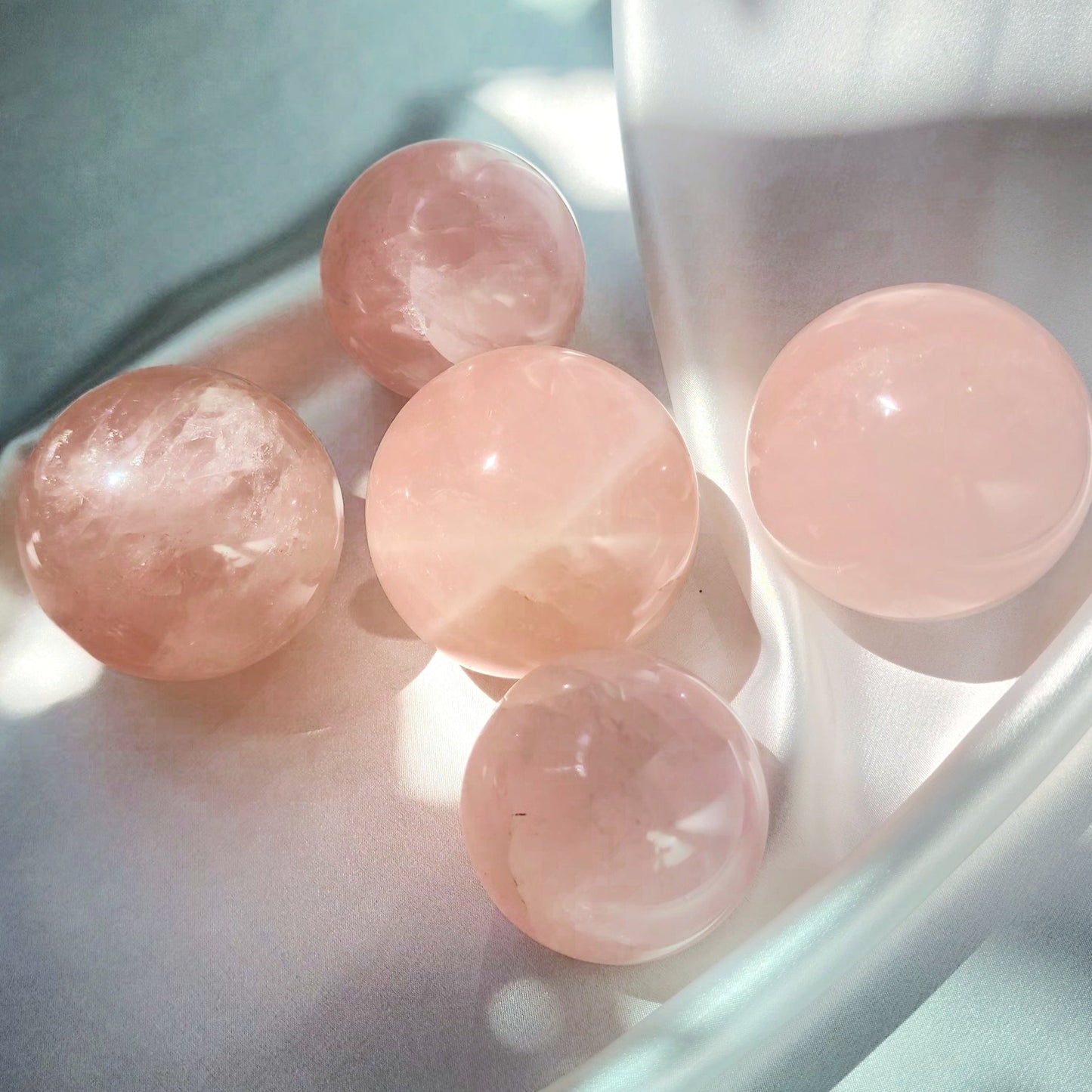 Rose Quartz Spheres (with Asterism)