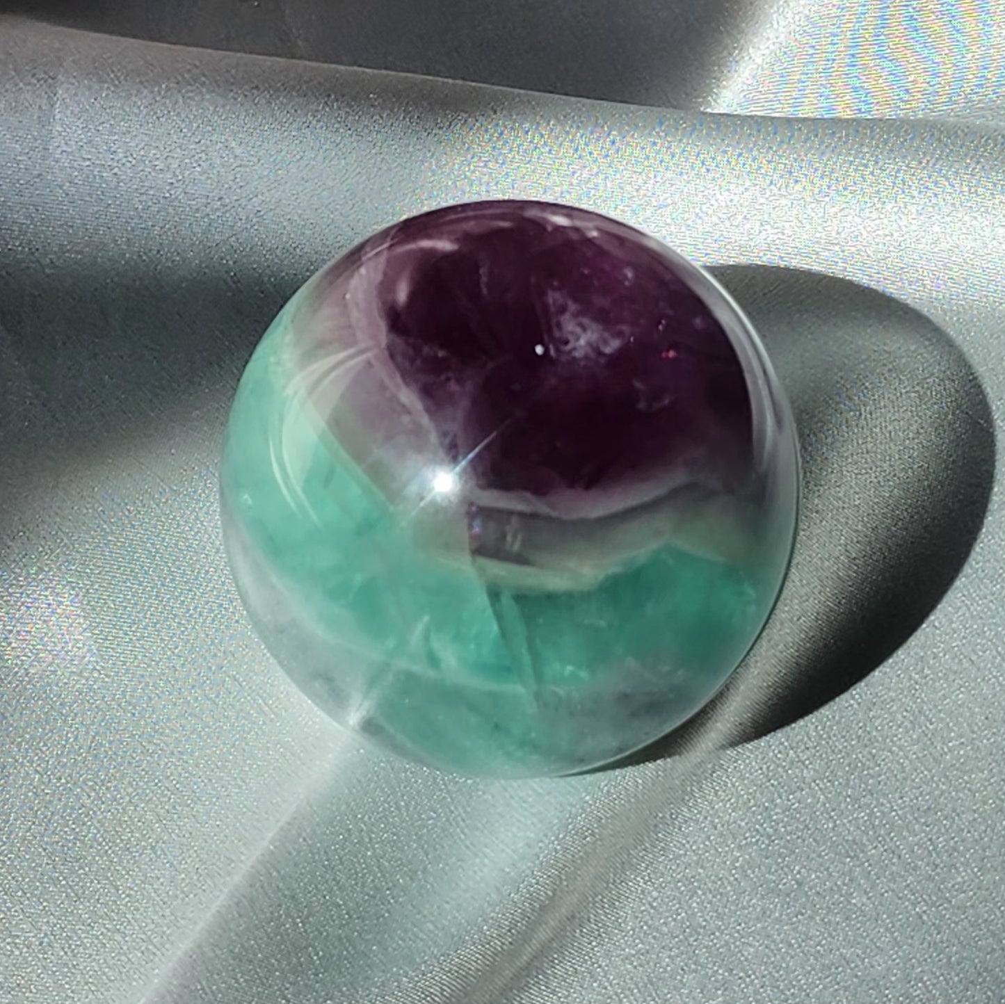 Mint & Purple Fluorite Spheres