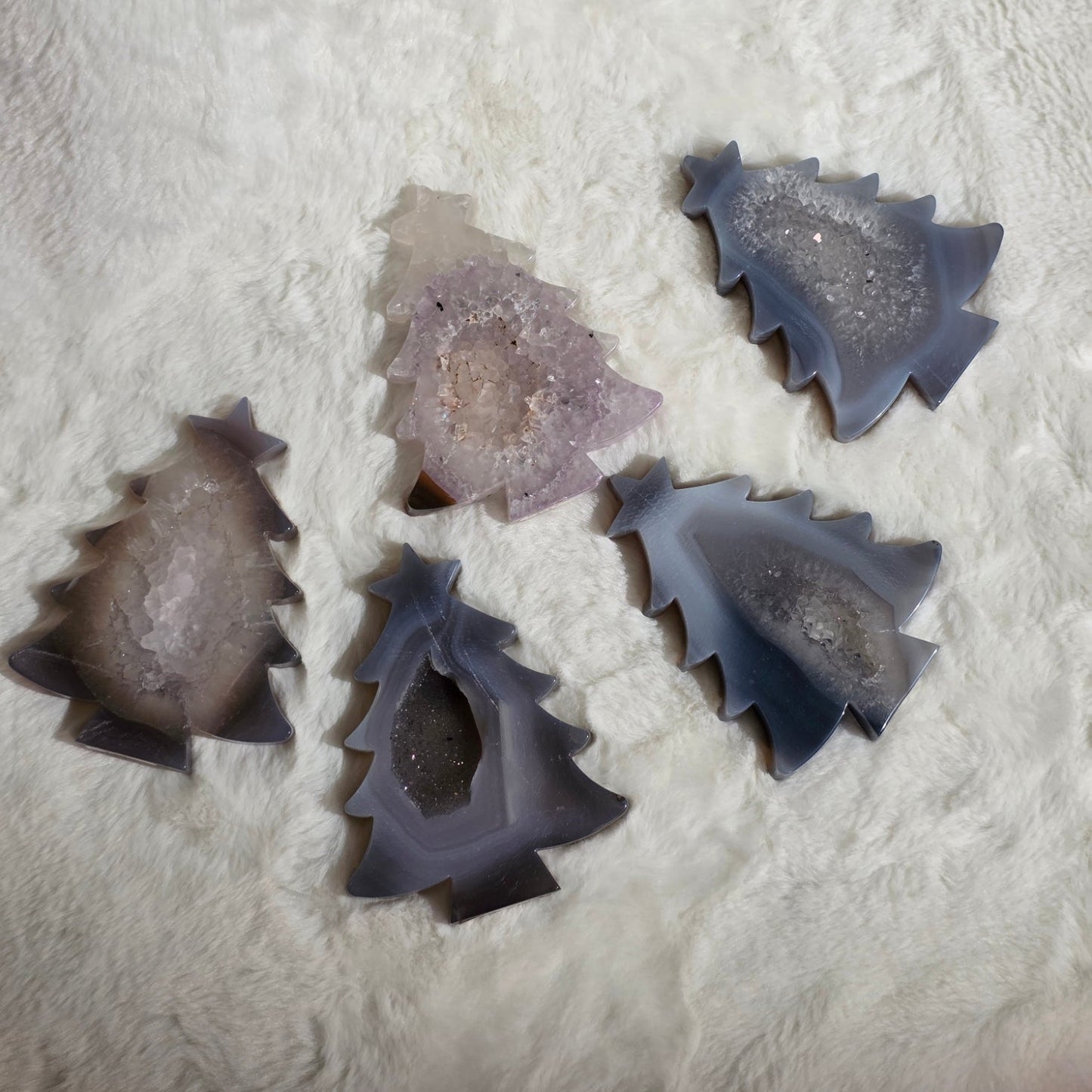 Druzy Agate Carvings