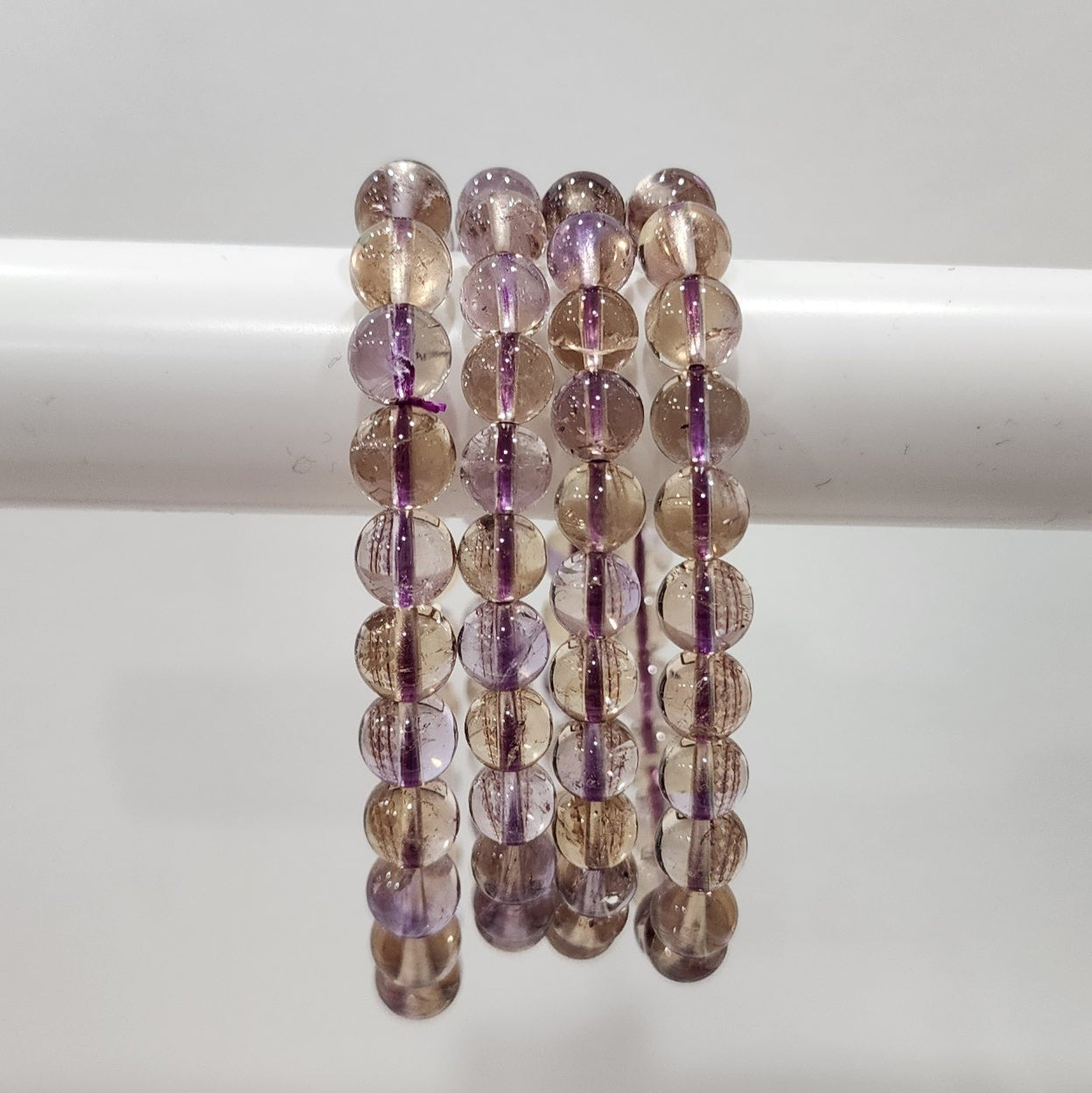 Amethyst + Citrine ("Ametrine") Bracelets
