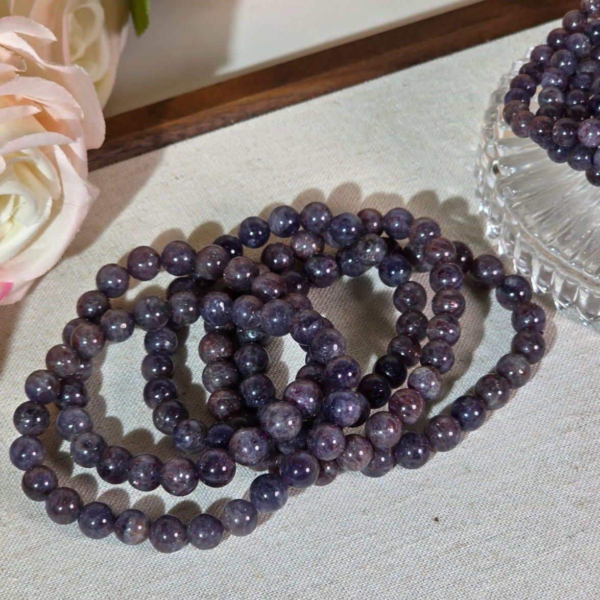 Bloodshot Iolite / Iolite Bracelets