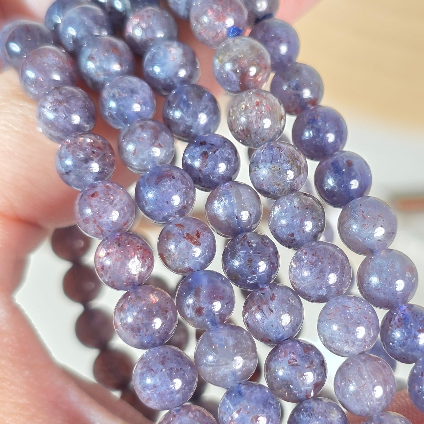 Bloodshot Iolite / Iolite Bracelets