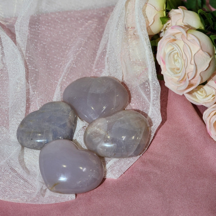 Blue Rose Quartz Heart
