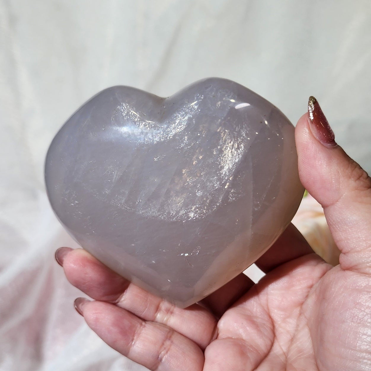 Blue Rose Quartz Heart