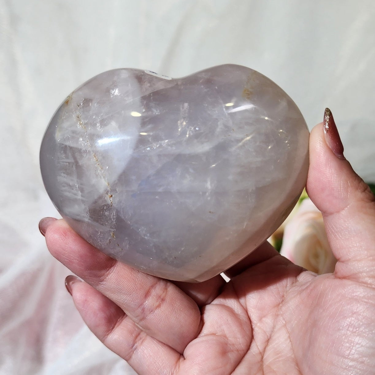Blue Rose Quartz Heart