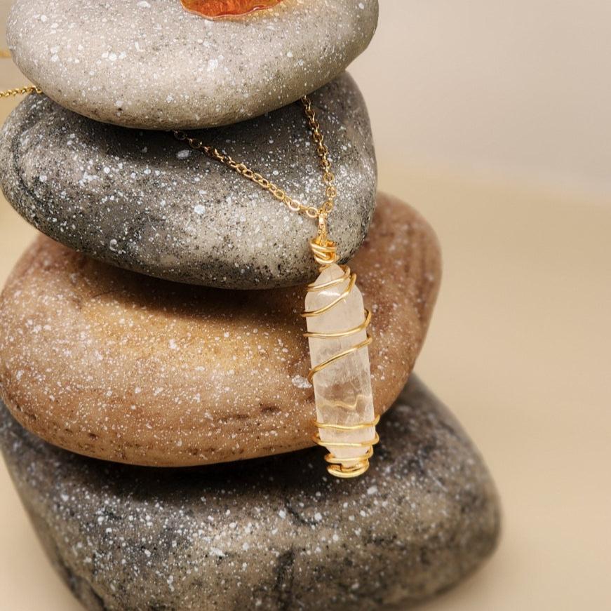 Double Terminated Wire-wrapped Pendants