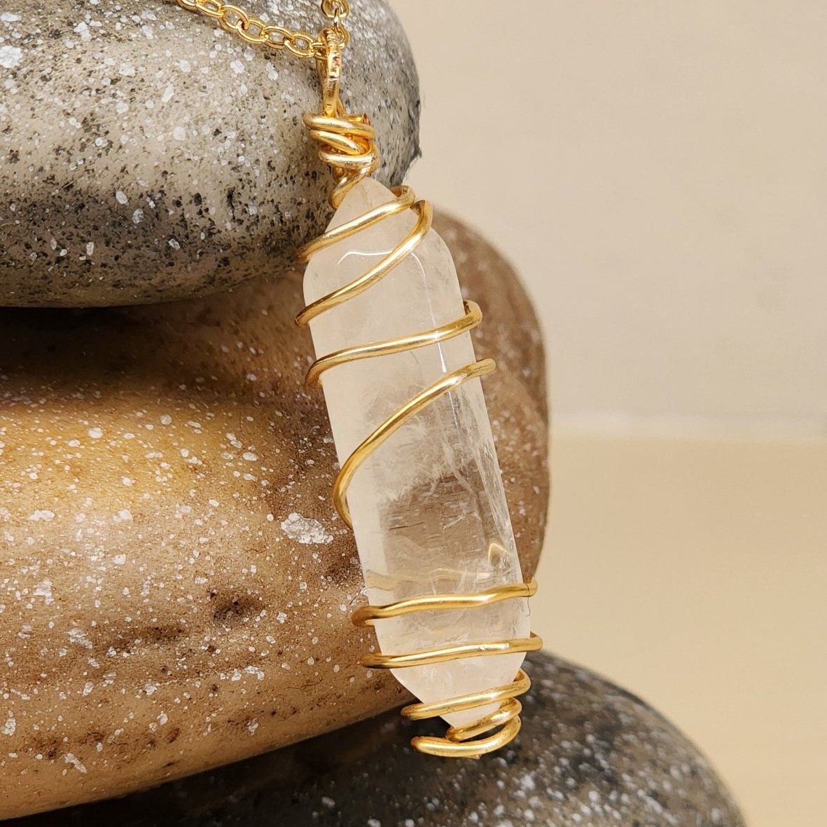 Double Terminated Wire-wrapped Pendants