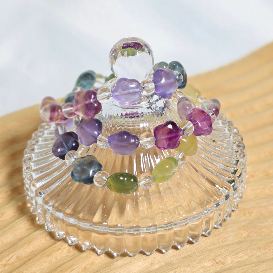 Colourful Flower Fluorite Bracelet