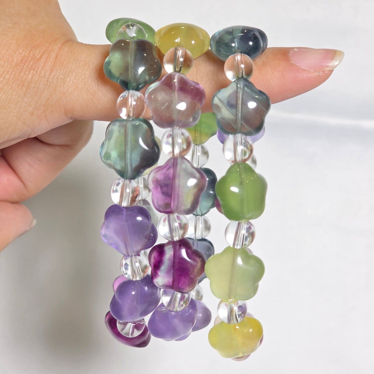 Colourful Flower Fluorite Bracelet