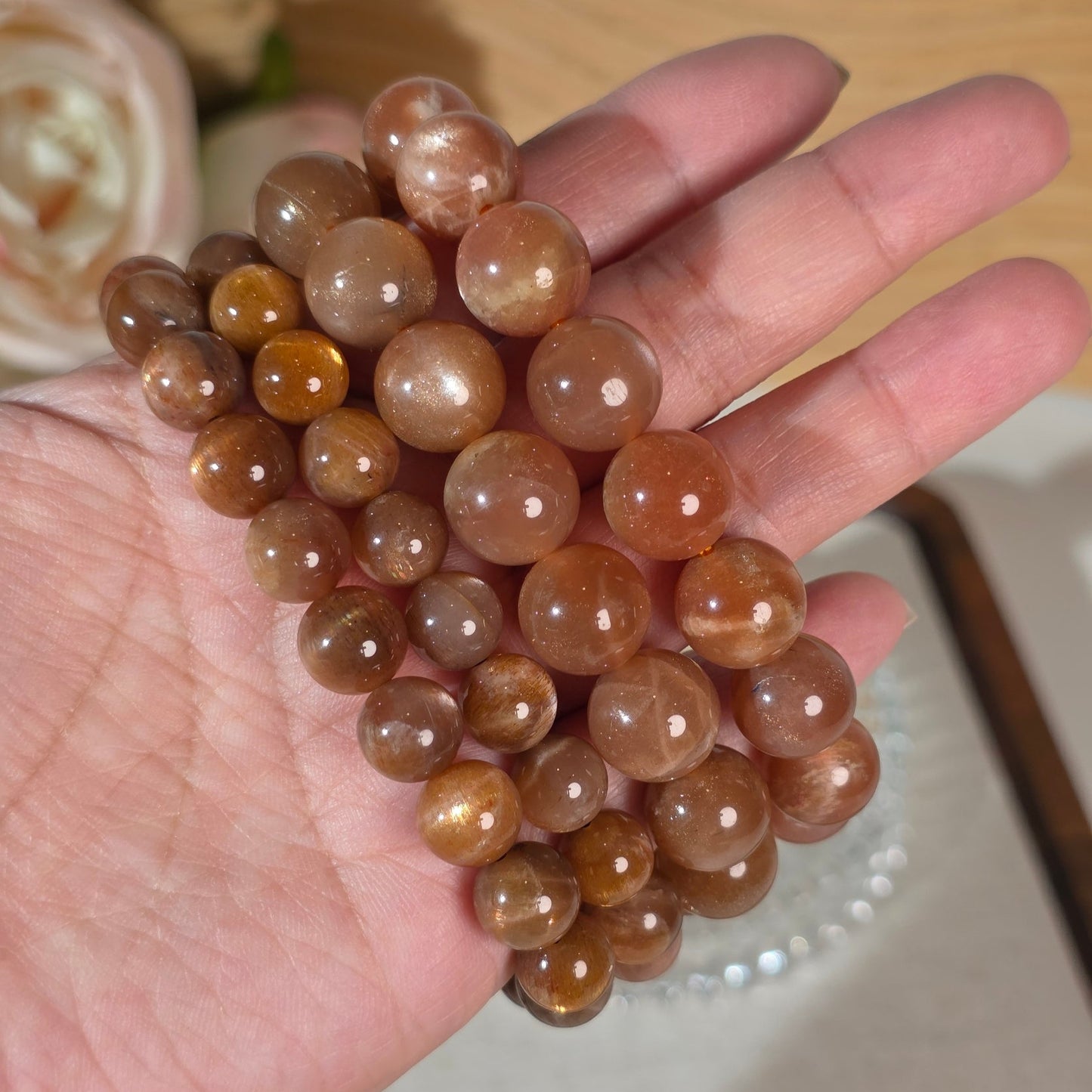 Peach Moonstone Bracelets
