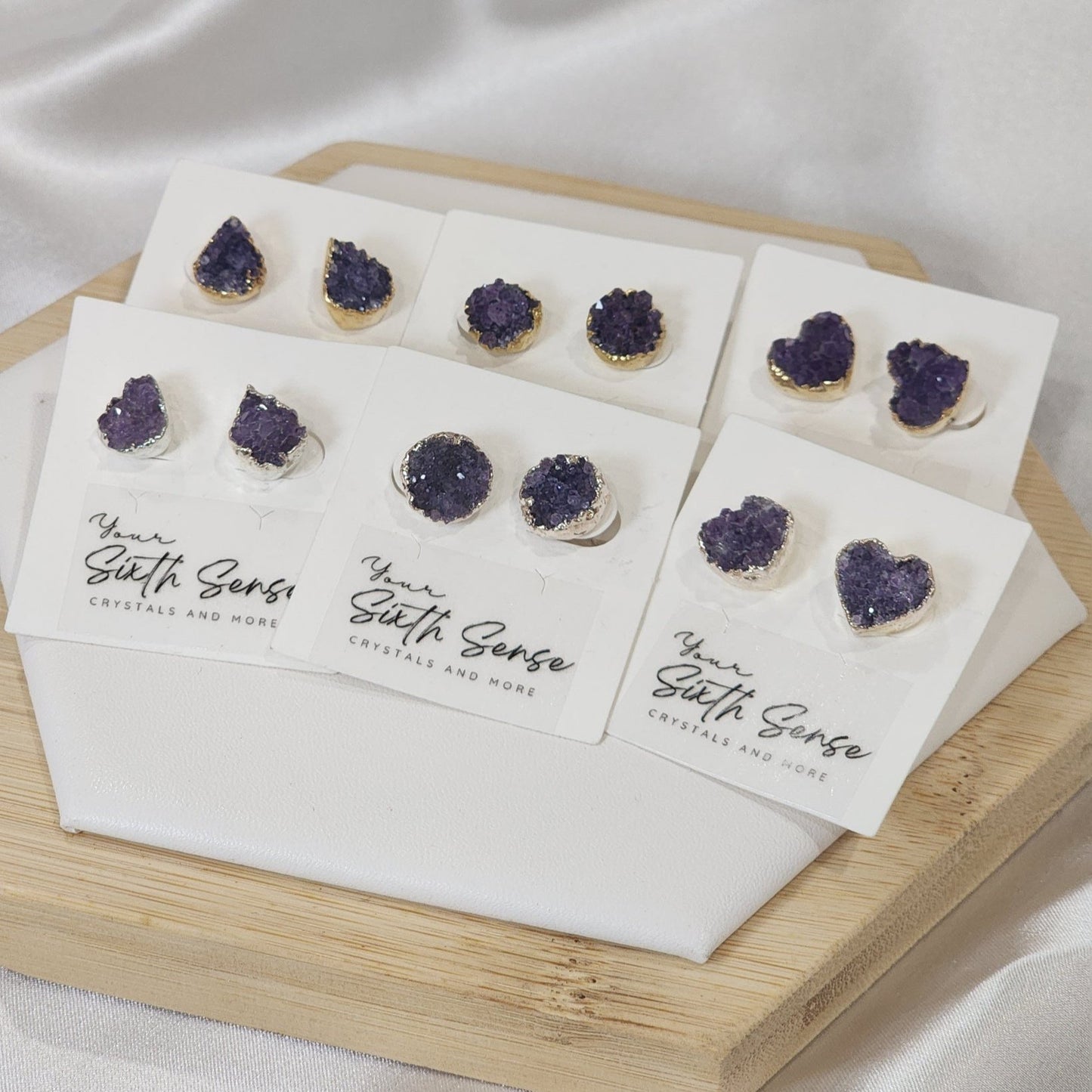 Amethyst Druzy Earrings