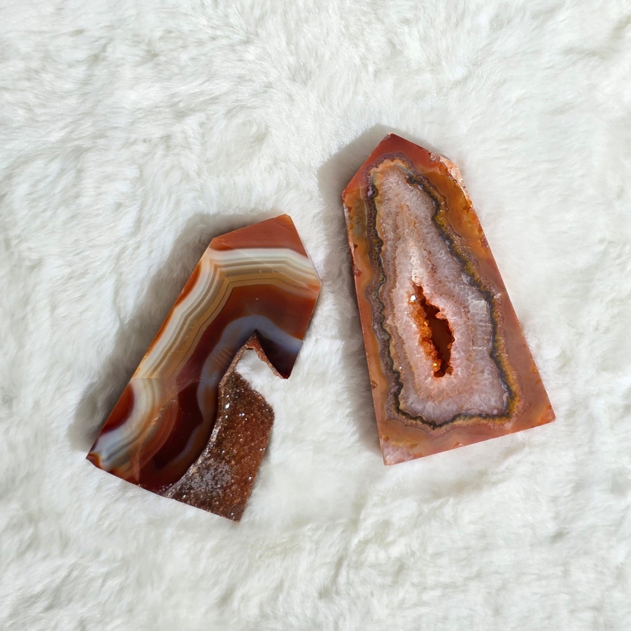 Druzy Carnelian Agate Tower