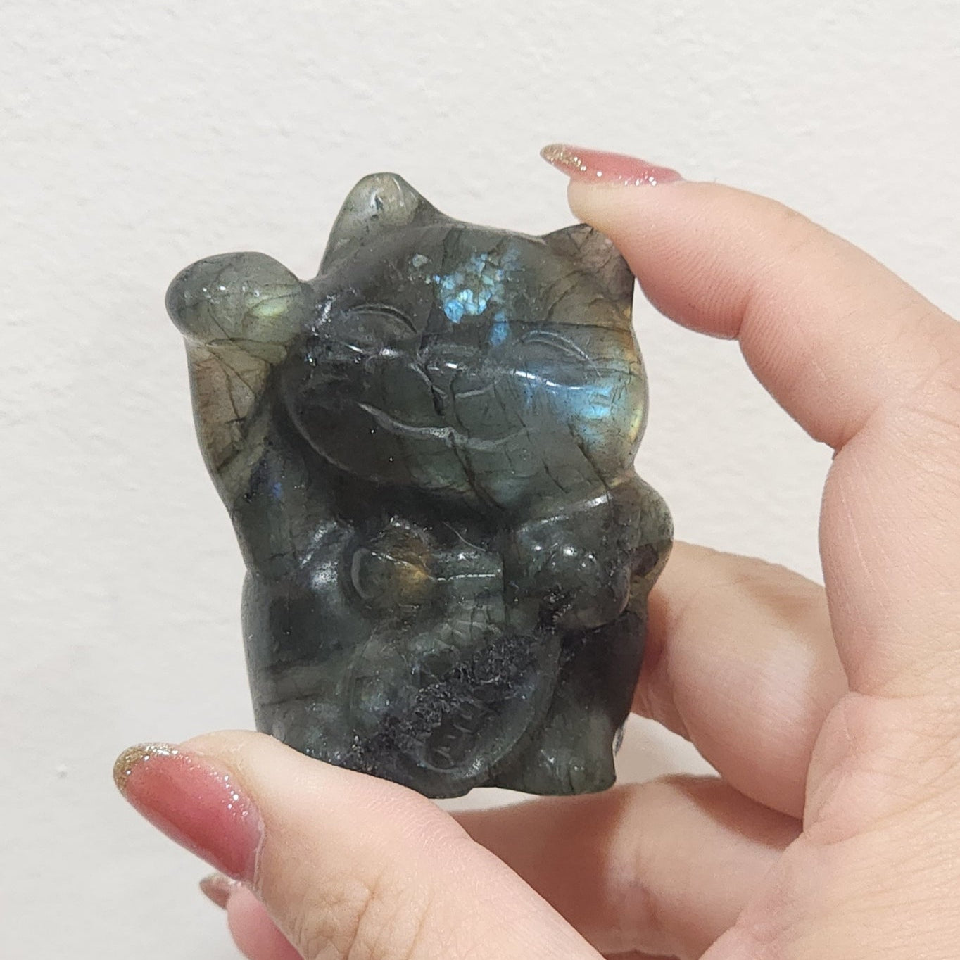 Labradorite Fortune Cats (Maneki-neko) 招财猫