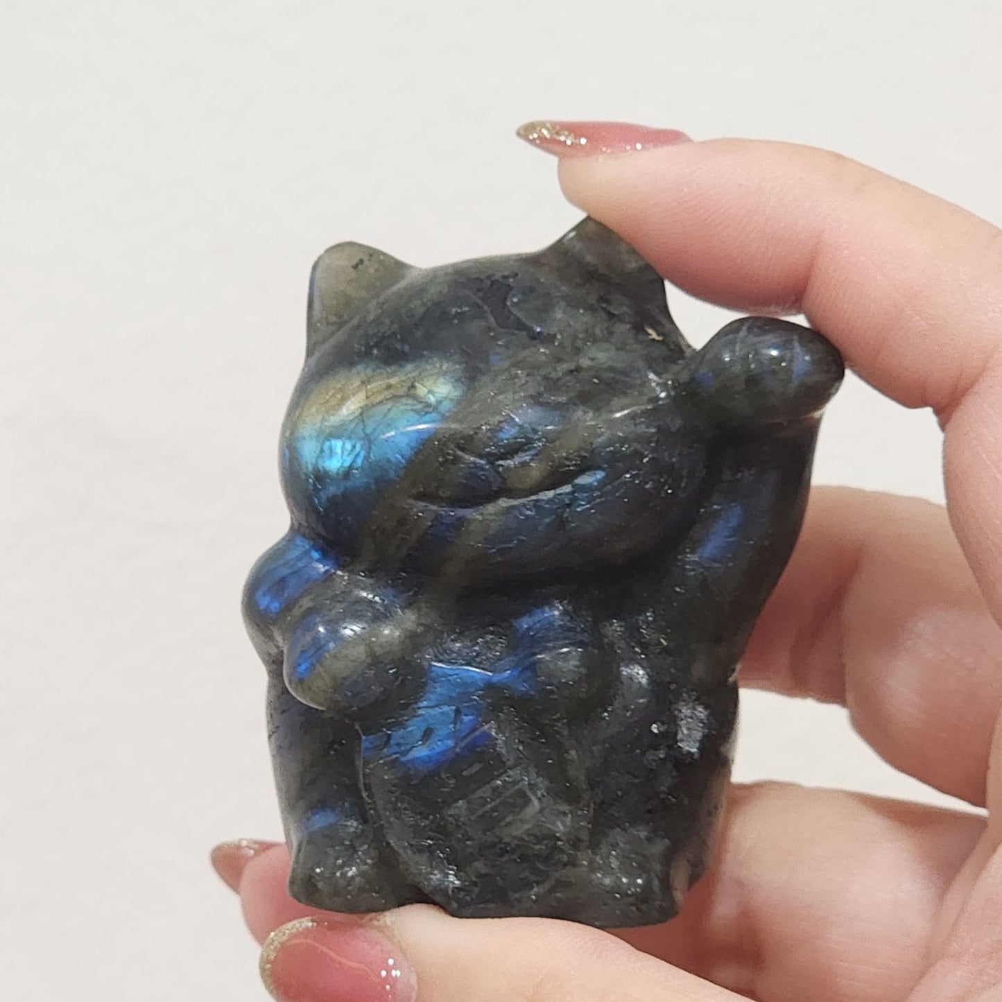 Labradorite Fortune Cats (Maneki-neko) 招财猫