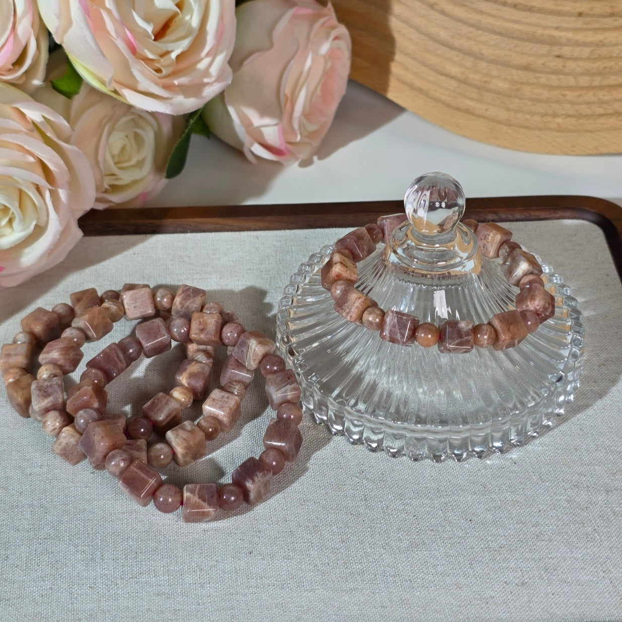 Peach Moonstone Bracelets