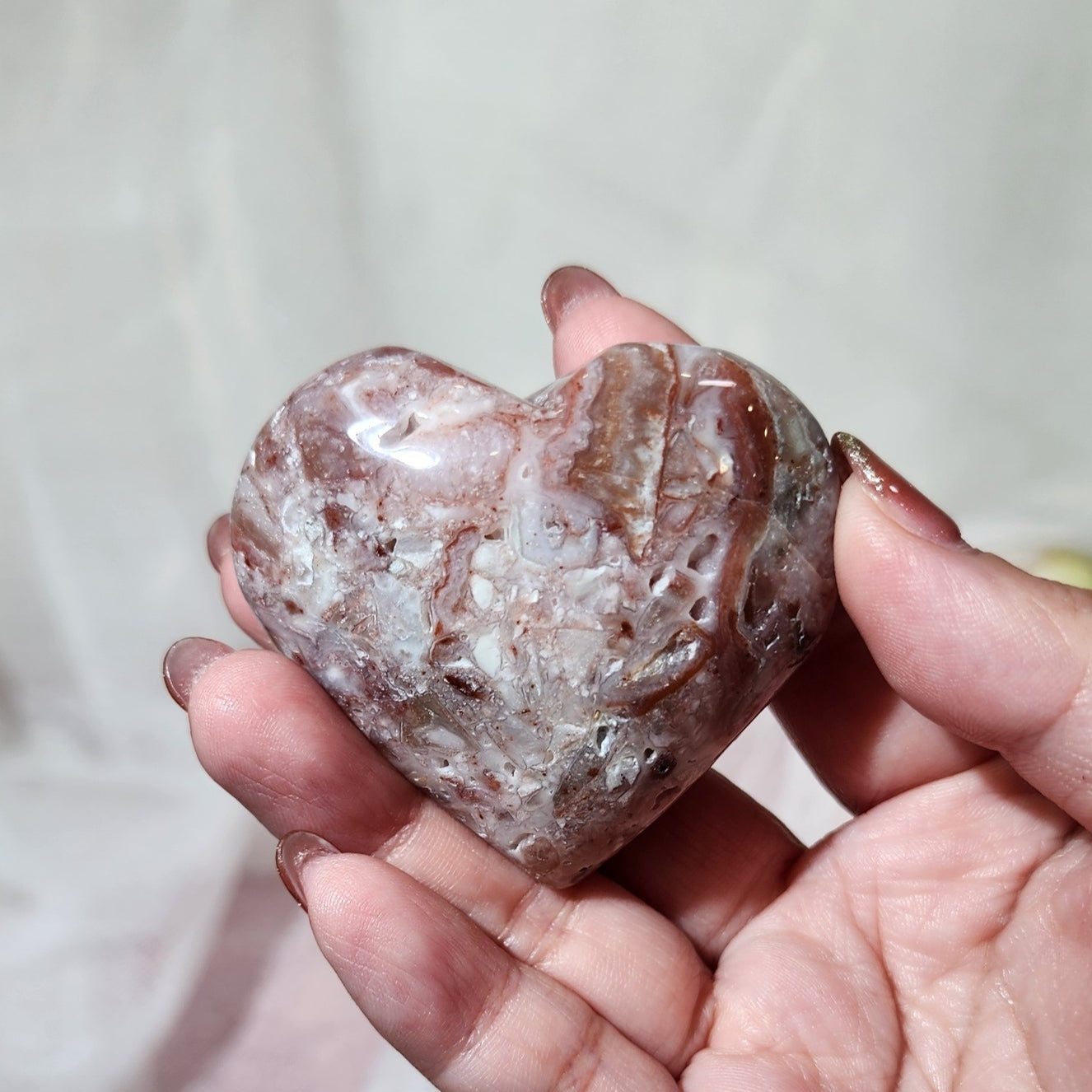 Pink Agate Heart