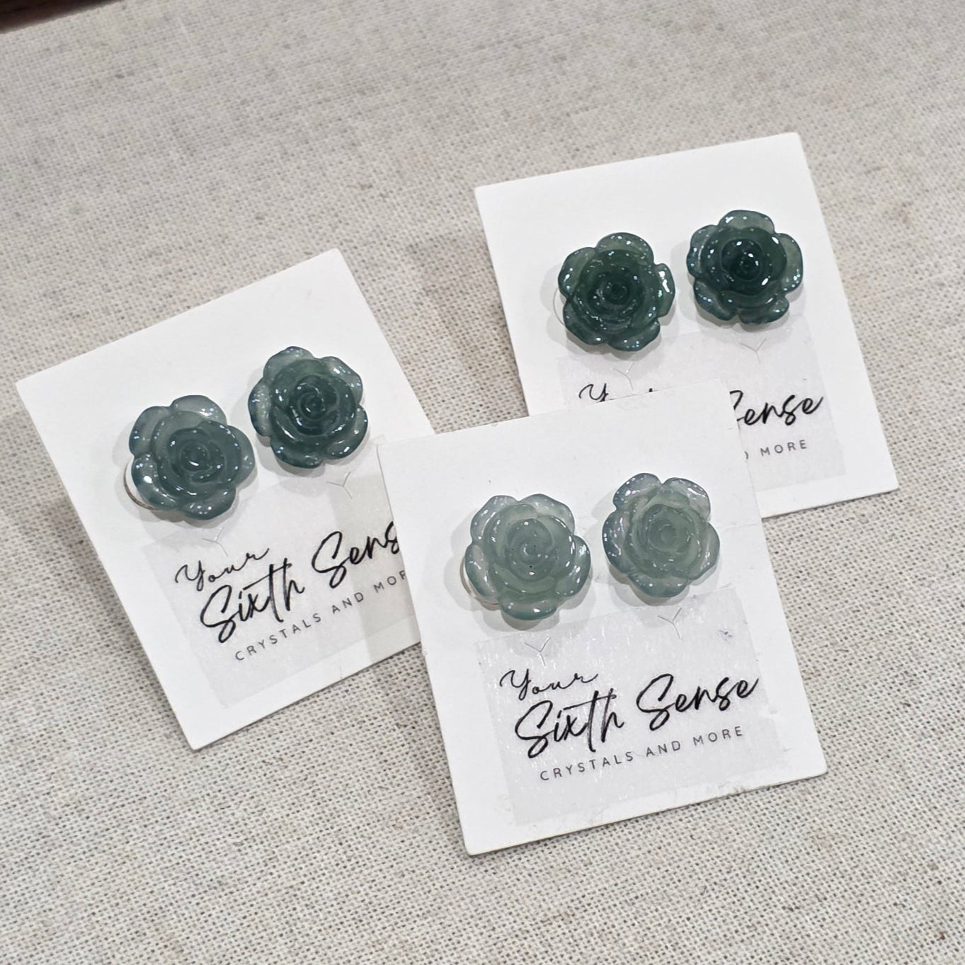 Jade Rose Earring (Studs)