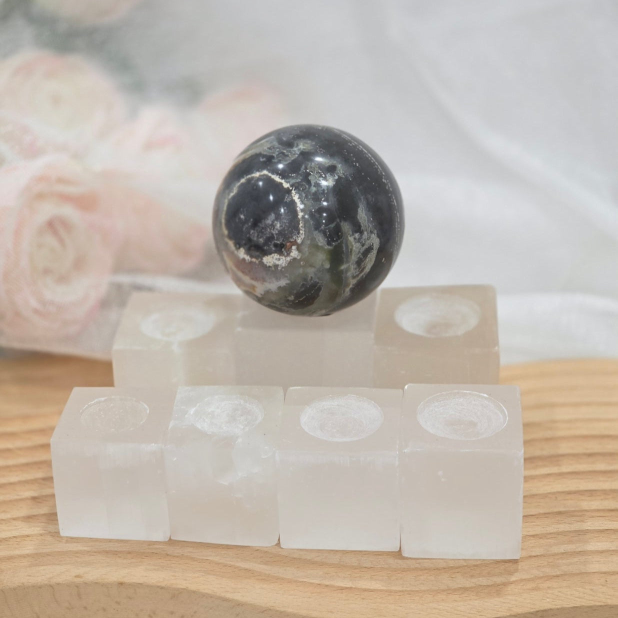Selenite Sphere Stands
