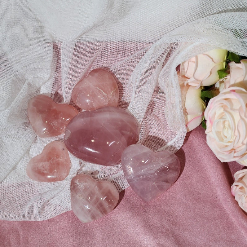Star Rose Quartz Heart