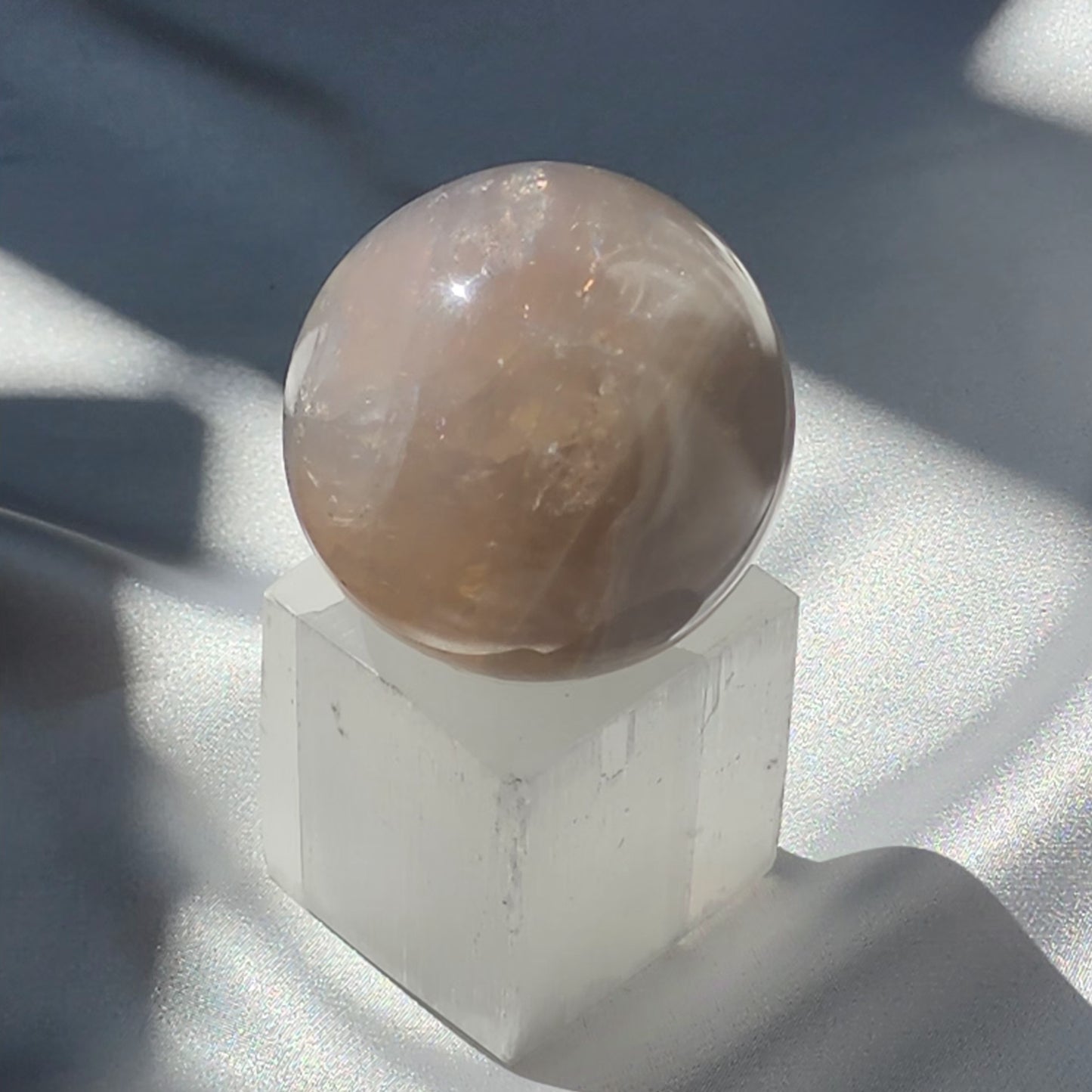 Blue & Black Rose Quartz Spheres