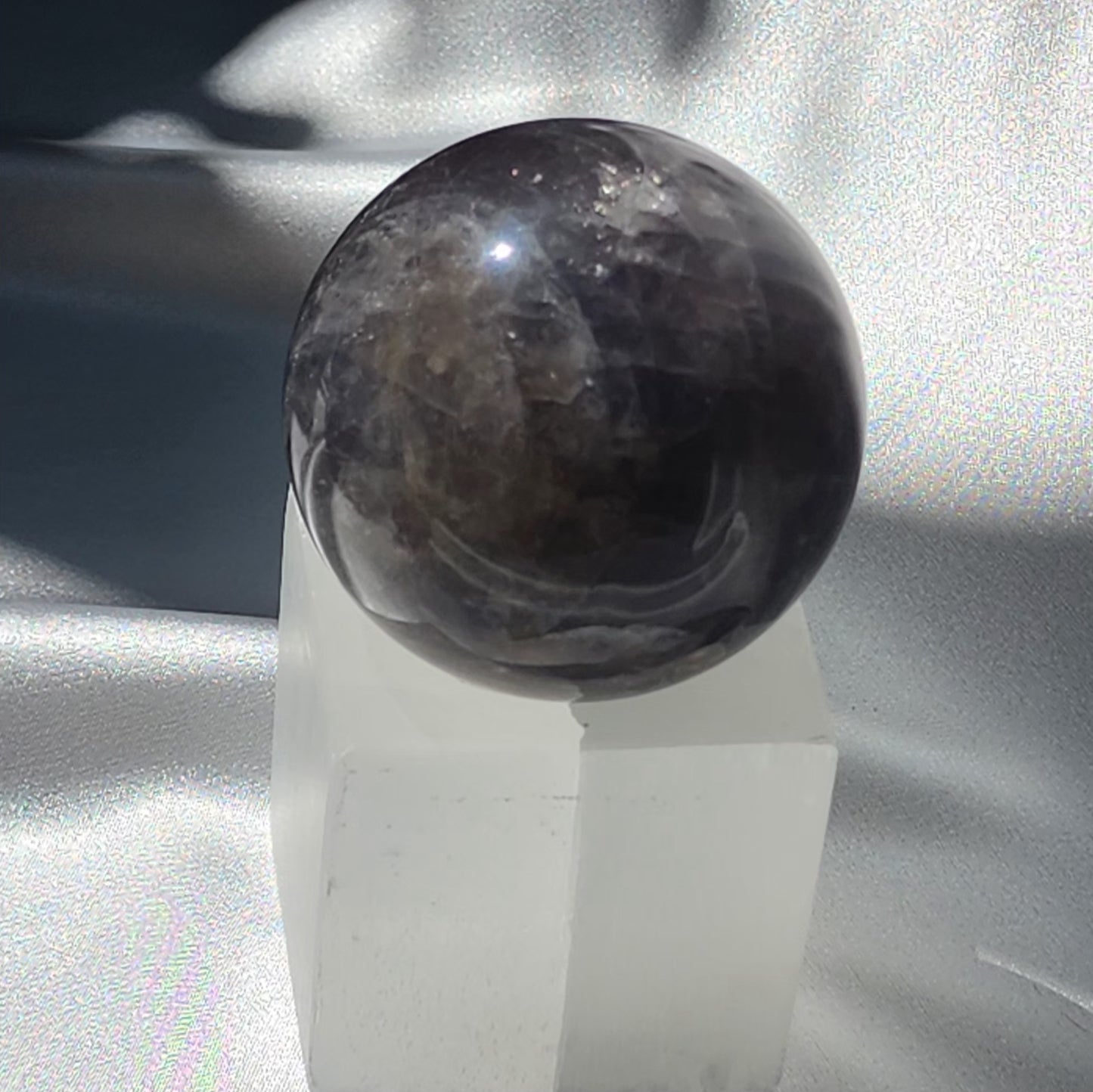Blue & Black Rose Quartz Spheres