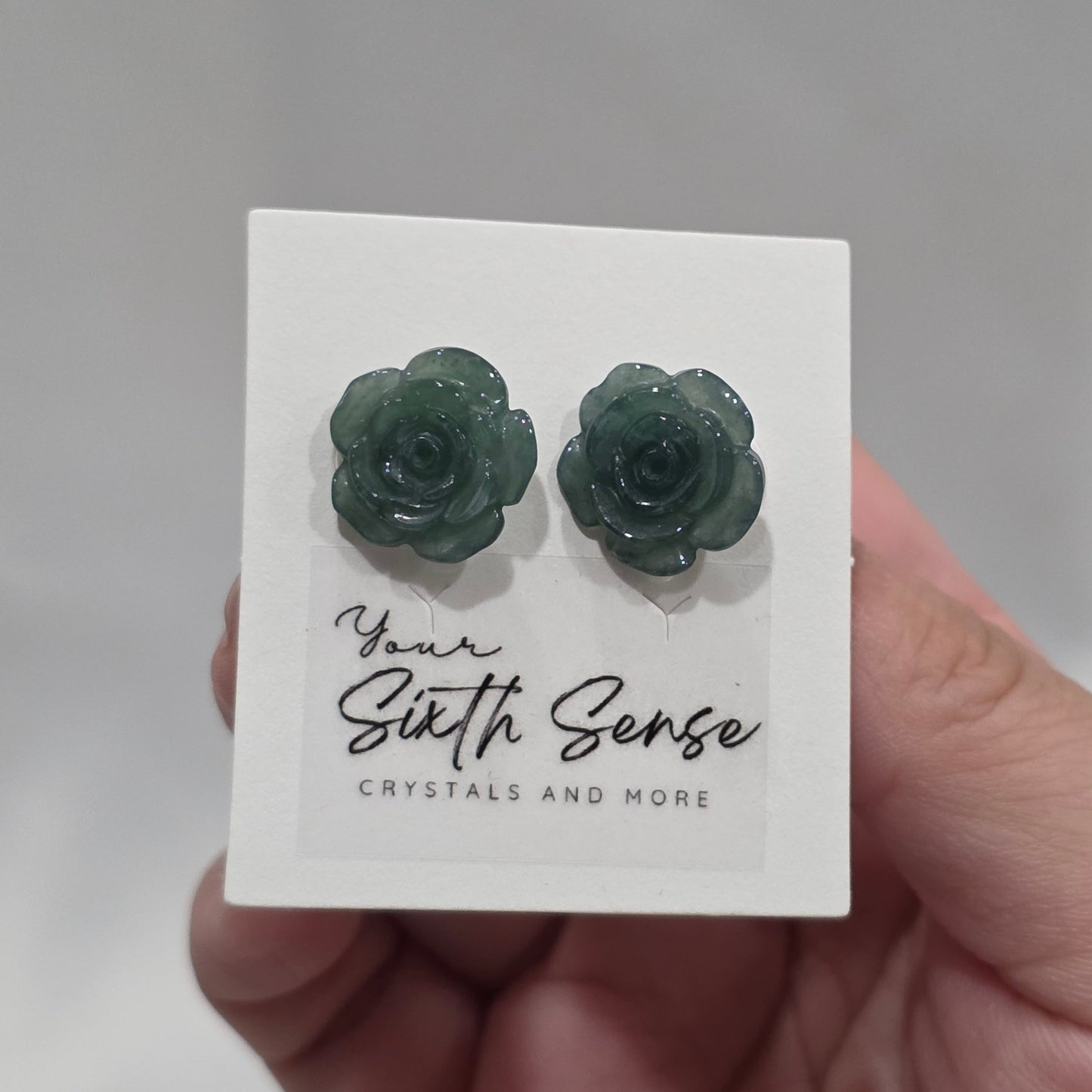 Jade Rose Earring (Studs)