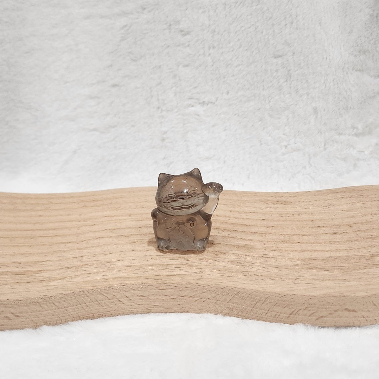 Smoky Quartz Fortune Cats (Maneki-neko) 招财猫