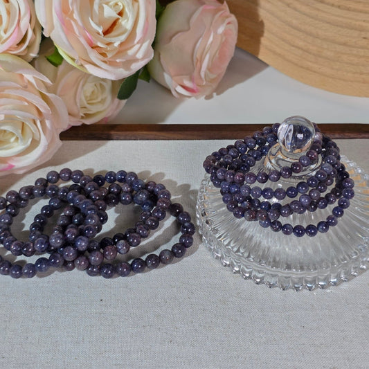 Bloodshot Iolite / Iolite Bracelets