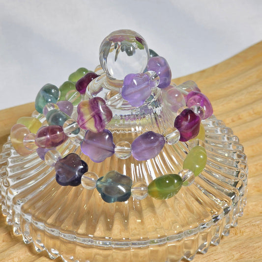 Colourful Flower Fluorite Bracelet