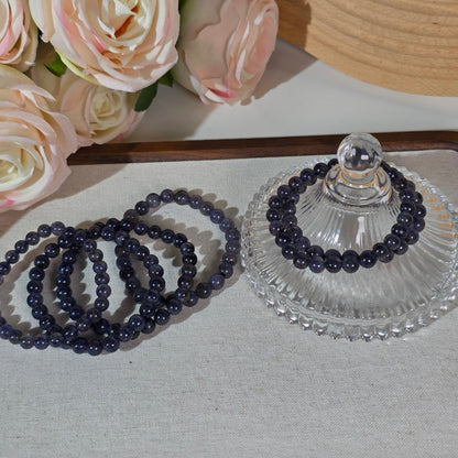 Bloodshot Iolite / Iolite Bracelets