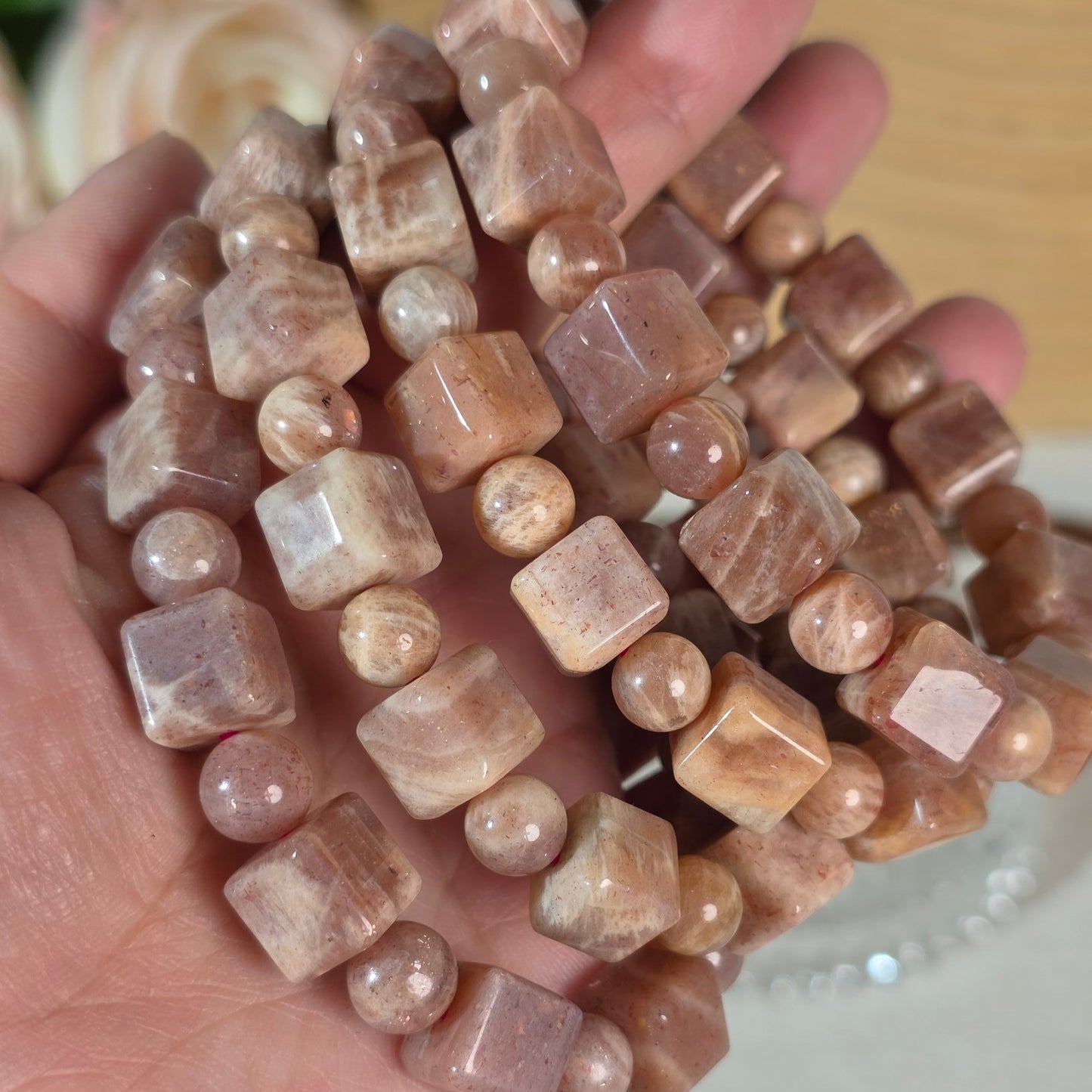 Peach Moonstone Bracelets