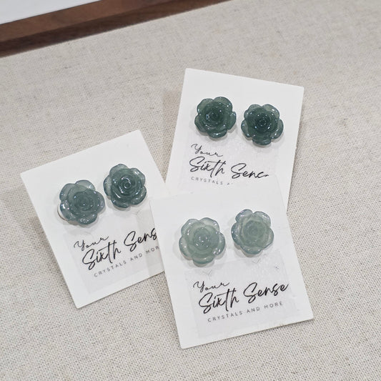 Jade Rose Earring (Studs)