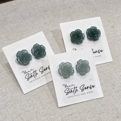 Jade Rose Earring (Studs)