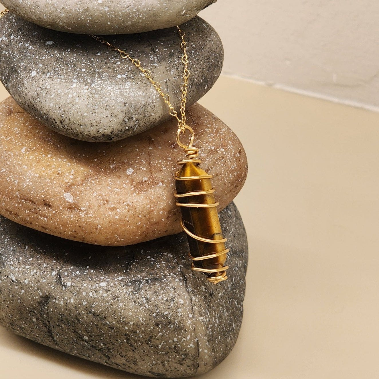 Double Terminated Wire-wrapped Pendants