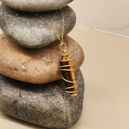Double Terminated Wire-wrapped Pendants
