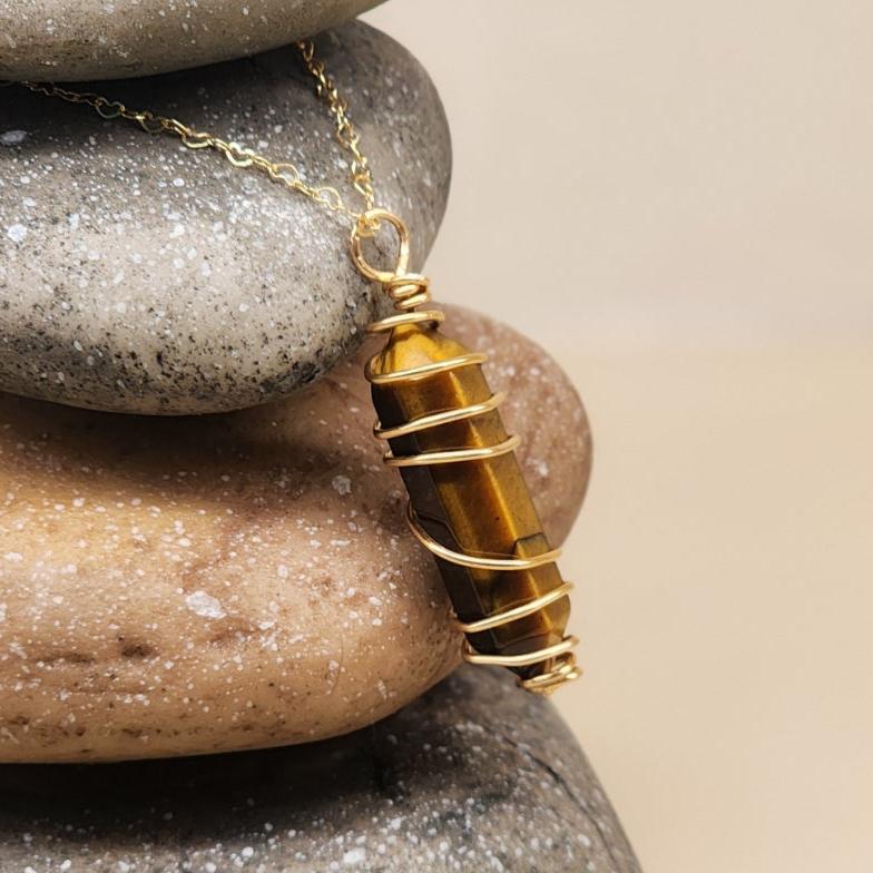 Double Terminated Wire-wrapped Pendants