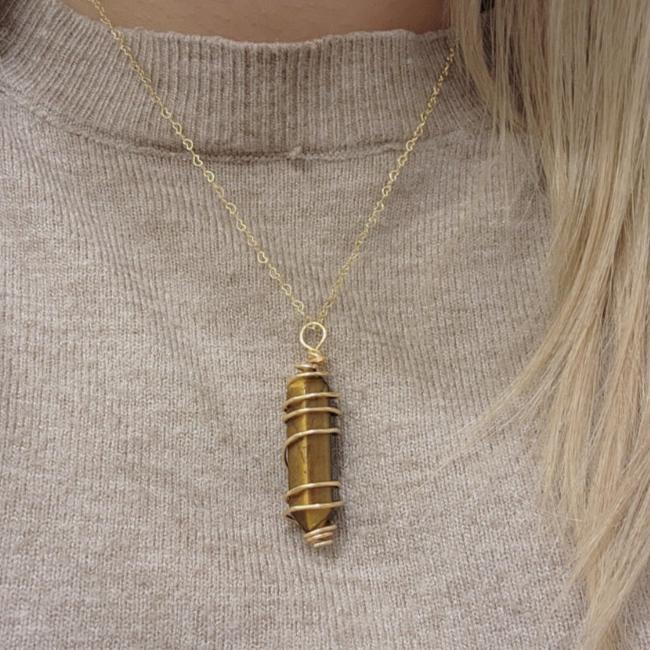 Double Terminated Wire-wrapped Pendants