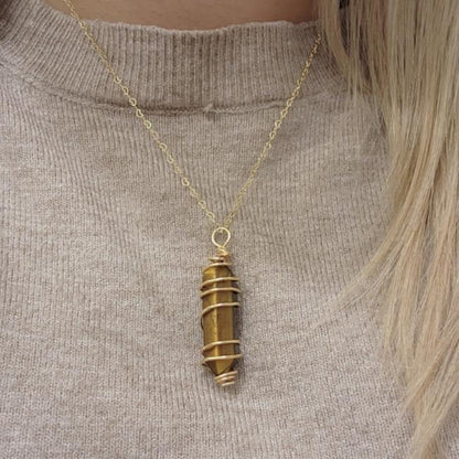 Double Terminated Wire-wrapped Pendants