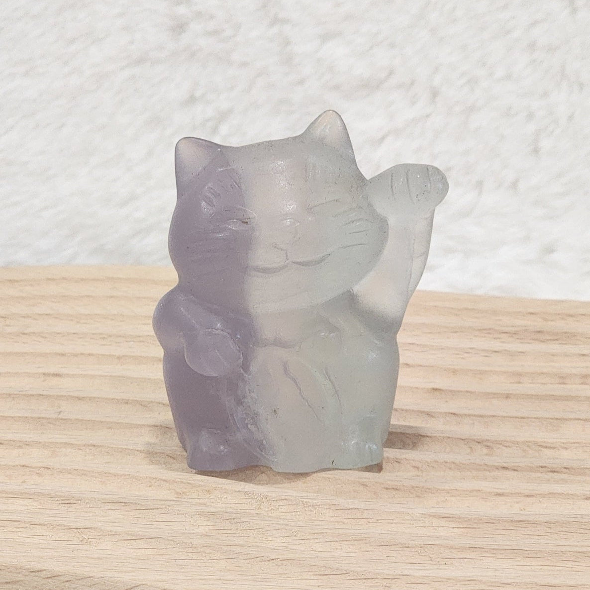 Yittrium Fluorite Fortune Cats (Maneki-neko) 招财猫