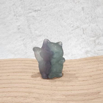 Yittrium Fluorite Fortune Cats (Maneki-neko) 招财猫